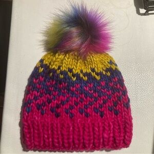 HANDMADE Thick Knit Super  Soft Removable Pompom Hat Beanie
